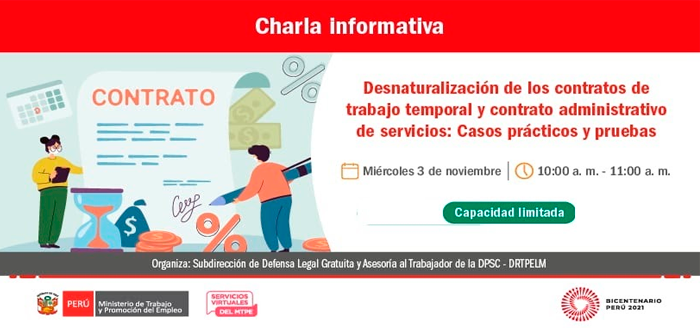 Charla Virtual Sobre Desnaturalizaci N De Los Contratos De Trabajo