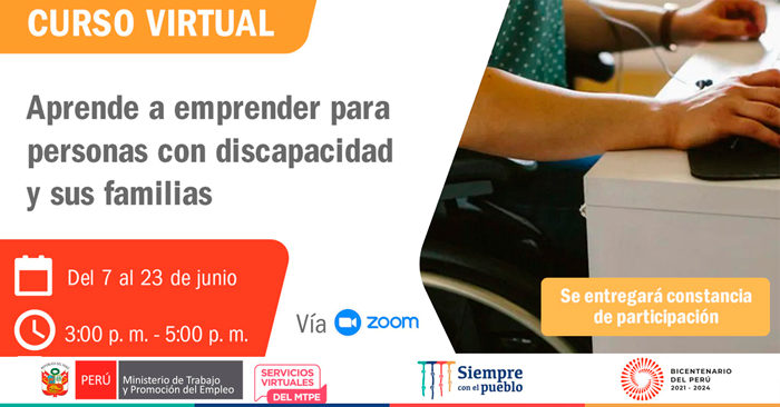 Curso Virtual Gratuito Aprende A Emprender Para Personas Con