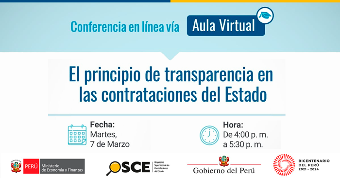 Conferencia Virtual Gratuita OSCE El Principio De Transparencia En