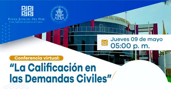 Conferencia online "La Calificación en las Demandas Civiles" de la Corte Superior de Justicia de Cañete