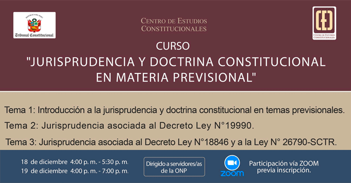 Curso Online "Jurisprudencia Y Doctrina Constitucional En Materia ...