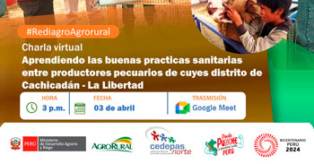 Charla online Aprendiendo las buenas practicas sanitarias entre productores de cuyes en La Libertad