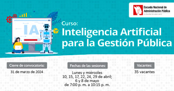 Curso online "Inteligencia Artificial para la Gestión Pública" de la ENAP