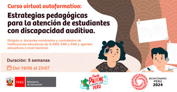 Curso online gratis"Estrategias Pedagógicas para la Atención de Estudiantes con Discapacidad Auditiva"
