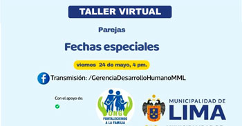 Taller online de Parejas  "Fechas especiales" de la Municipalidad de Lima