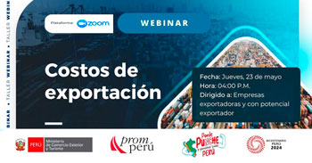 Webinar online "Costos de Exportación"  del MINCETUR