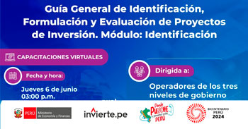 Capacitación online "Guía General de Identificación, Formulación y Evaluación de Proyectos de Inversión" 