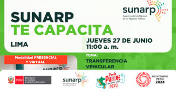 Charla semipresencial "Transferencia vehicular" de la SUNARP