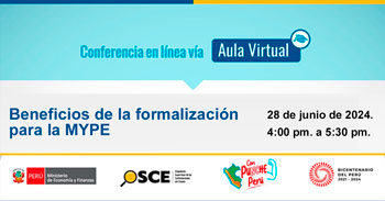 Conferencia online "Beneficios de la formalización para la MYPE" del OSCE