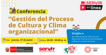 Conferencia online "Gestión del Proceso de Cultura y Clima Organizacional" 