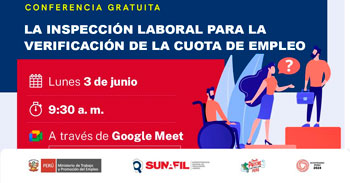 Conferencia online gratis "Discriminación en el trabajo" de la SUNAFIL