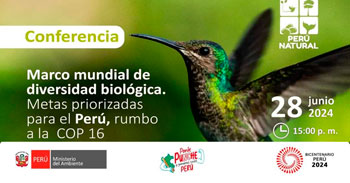 Conferencia online Marco mundial de diversidad biológica. Metas priorizadas para el Perú, rumbo a la COP 16