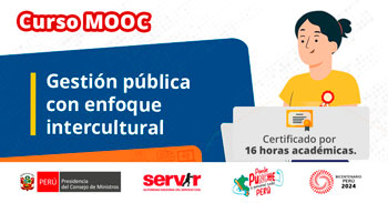 Curso online gratis certificado MOOC "Gestión Pública con enfoque intercultural" del SERVIR