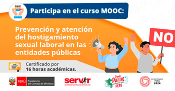 Curso online gratis certificado MOOC Prevención y atención del hostigamiento sexual laboral en las entidades públicas