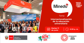 Evento online gratis "Internacionalización de la educación universitaria" del MINEDU