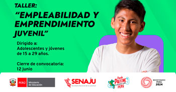 Taller online gratis "A-gente de cambio: empleabilidad y emprendimiento juvenil" de SENAJU