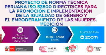 Webinar "Proyecto de norma técnica peruana PNTP- ISO 53800 directrices para la promoción e implementación"