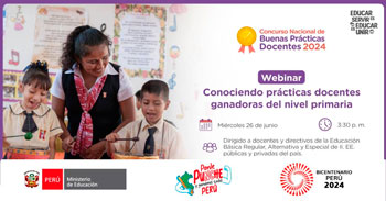 Webinar online "Conociendo prácticas docentes ganadoras del nivel primaria"