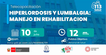 Capacitación online "Hiperlordosis y lumbalgia: manejo en rehabilitación"  del  MINSA