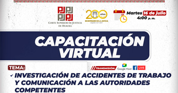Capacitación online  "Investigación de Accidentes de Trabajo y Comunicación a las Autoridades Competentes"