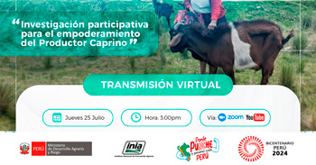 Capacitación online "Investigación participativa para el empoderamiento del productor caprino" del INIA