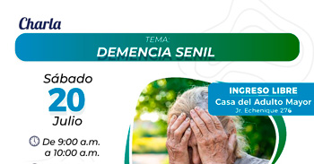 Charla presencial "Demencia Senil" de la Municipalidad de Magdalena del Mar