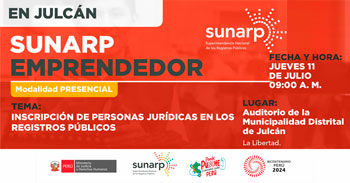 Charla presencial gratis "Inscripcion de personas juridicas en los registros públicos" de la SUNARP