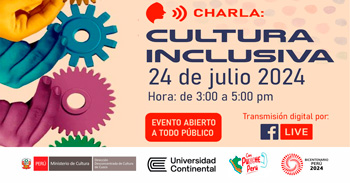 Charla virtual "Cultura inclusiva" del Ministerio de Cultura Cusco