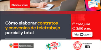 Charla online gratis "Cómo elaborar contratos y convenios de teletrabajo parcial y total"