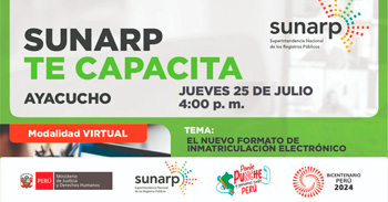 Charla online gratis "Nuevo formato de inmatriculación vehicular" de la SUNARP