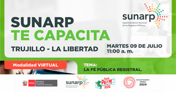 Charla online gratis "La fe publica registral" de la SUNARP