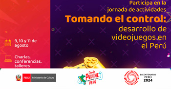 Charlas, conferencias y conversatorios gratuitas "Tomando el control: desarrollo de videojuegos en el Perú"