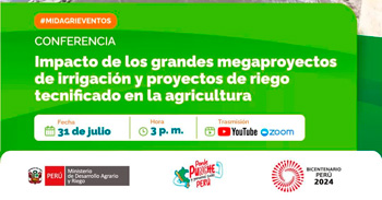 Conferencia online Impacto de Los grandes megaproyectos de irrigación y proyectos de riego tecnificado en la agricultura
