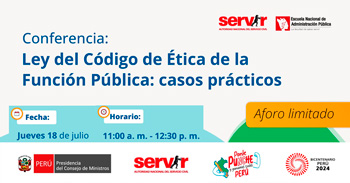 Conferencia online "Ley del Código de Ética de la Función Pública: casos prácticos" del SERVIR