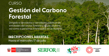 Curso online gratis  "Gestión del carbono forestal" del SERFOR