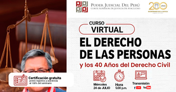 Curso online sobre "El derecho de las personas y los 40 años del derecho civil" 