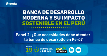 Evento online "Banca de desarrollo moderna y su impacto sostenible en el Perú" del CODIFE
