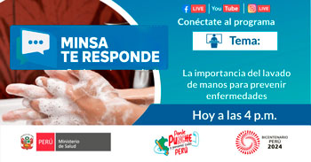  Evento online "La importancia del lavado de manos para prevenir enfermedades" del  MINSA