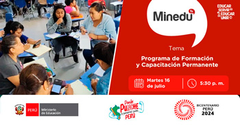 Evento online "Programa de Formación y Capacitación Permanente" del MINEDU