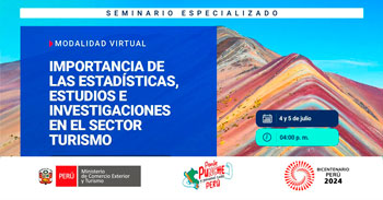 Seminario online  Importancia de las estadísticas, estudios e investigaciones en el sector turismo del MINCETUR