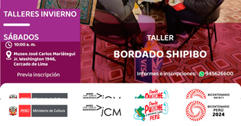 Taller presencial "Bordado Shipibo"  del Museo José Carlos Mariátegui