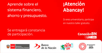  Taller presencial gratis "Conexión BN Abancay" del Banco de la Nación