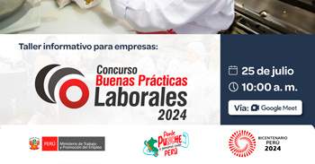 Taller online "Concurso Buenas Prácticas Laborales 2024" del MTPE