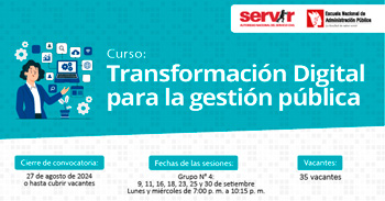 Curso online "Transformación Digital para la gestión pública" de la ENAP
