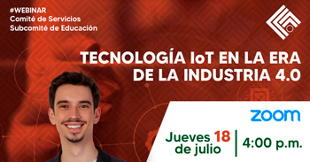 Webinar online "Tecnología IoT en la era de la industria 4.0" de la Cámara de Comercio e Industria de Arequipa