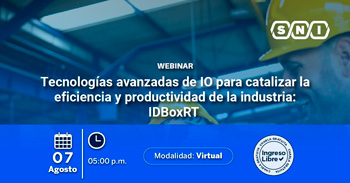 Webinar online Tecnologías avanzadas de IO para catalizar la eficiencia y productividad de la industria IDBoxRT