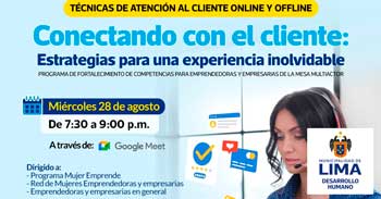 Capacitación online "Conectando con el Cliente: Estrategias para una Experiencia Inolvidable"