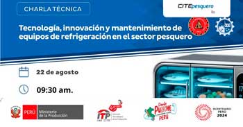  Charla presencial Tecnología, innovación y mantenimiento de equipos de refrigeración en el sector pesquero