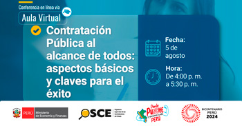 Conferencia online gratis Contratación Pública al alcance de todos: Aspectos Básicos y Claves para el Éxito del OSCE