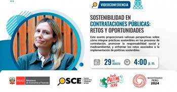 Conferencia online gratis "Sostenibilidad en contrataciones públicas: Retos y Oportunidades" del OSCE